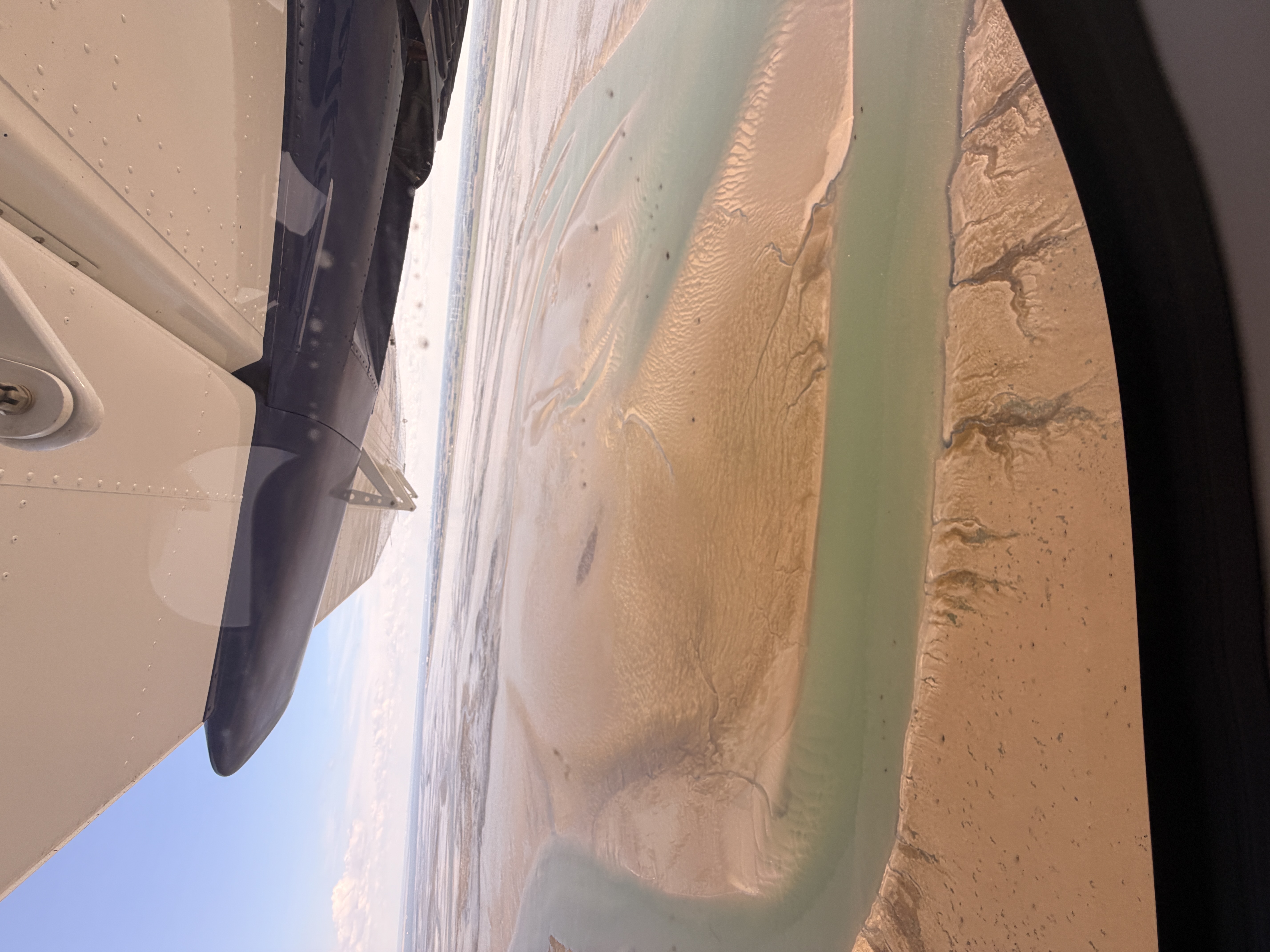 Blick aus dem Insel-Flieger auf Wangerooge und das Wattenmeer